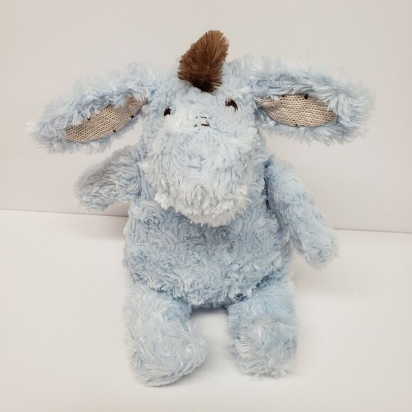 Disney Baby 11" Blue Brown Eeyore Knit Ears Kids Preferred 2013 Plush - Picture 1 of 5
